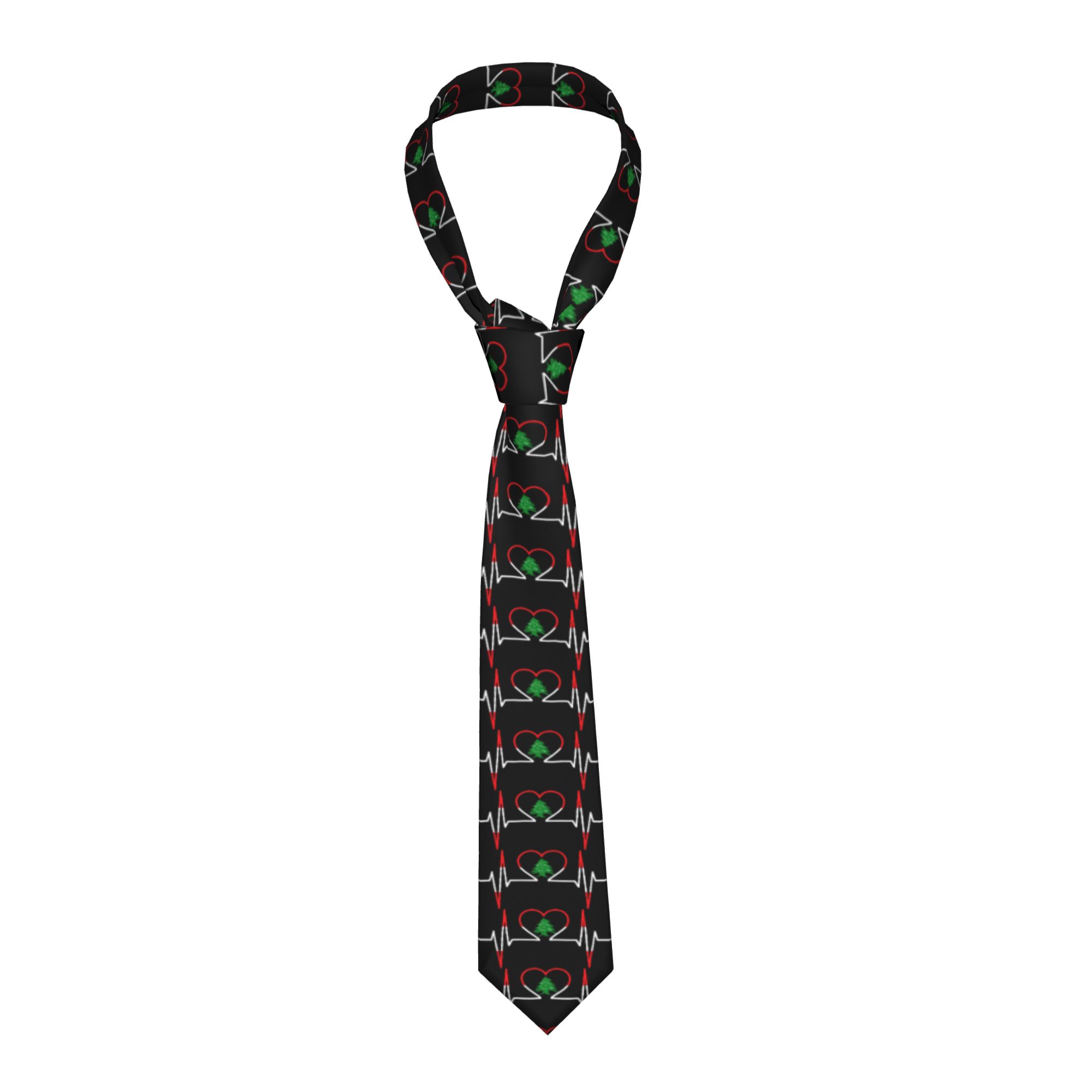 Women Accessories Lebanon - Cravate motif ECG battement de cœur
