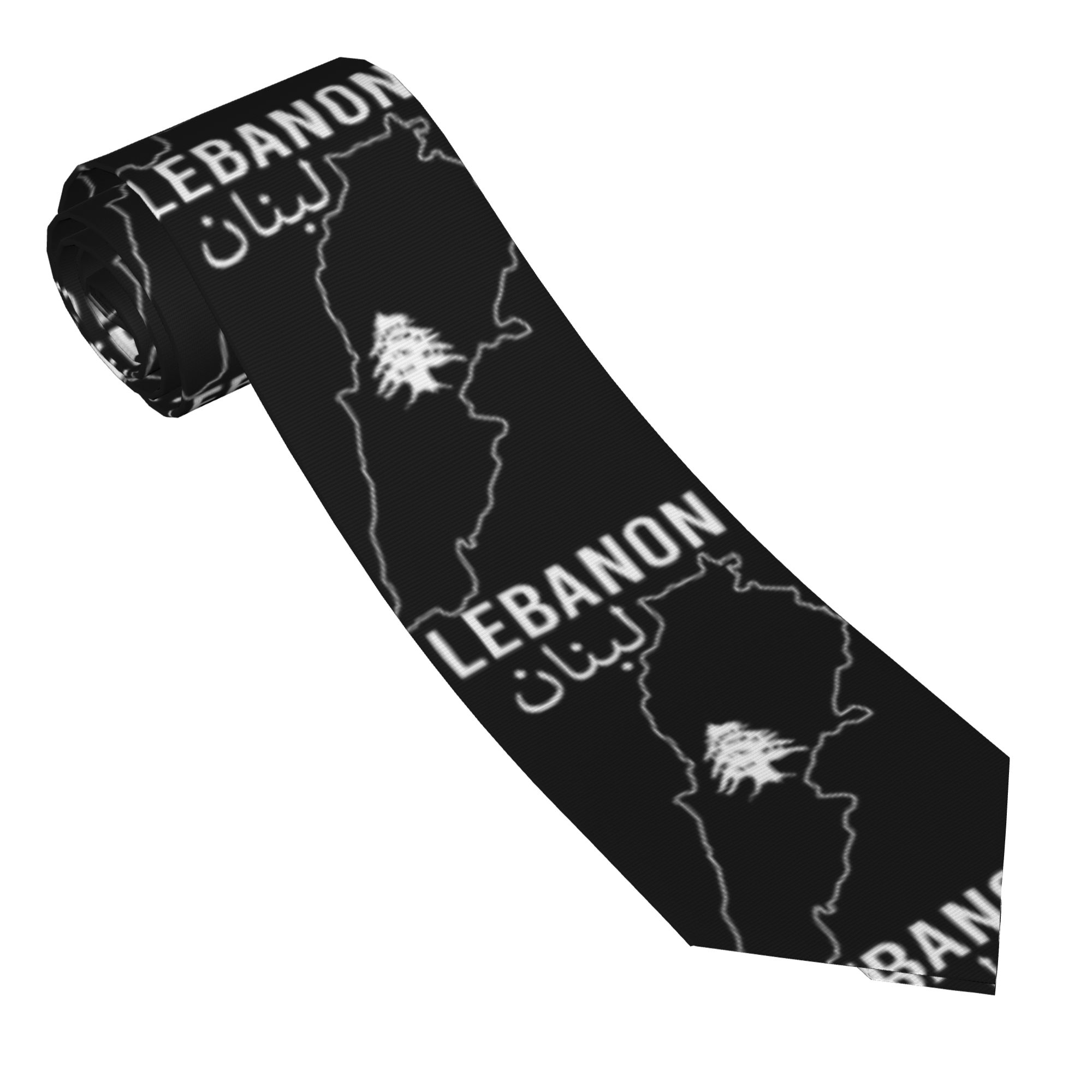Women Accessories Lebanon - Cravate Élégante Drapeau du Liban Carte