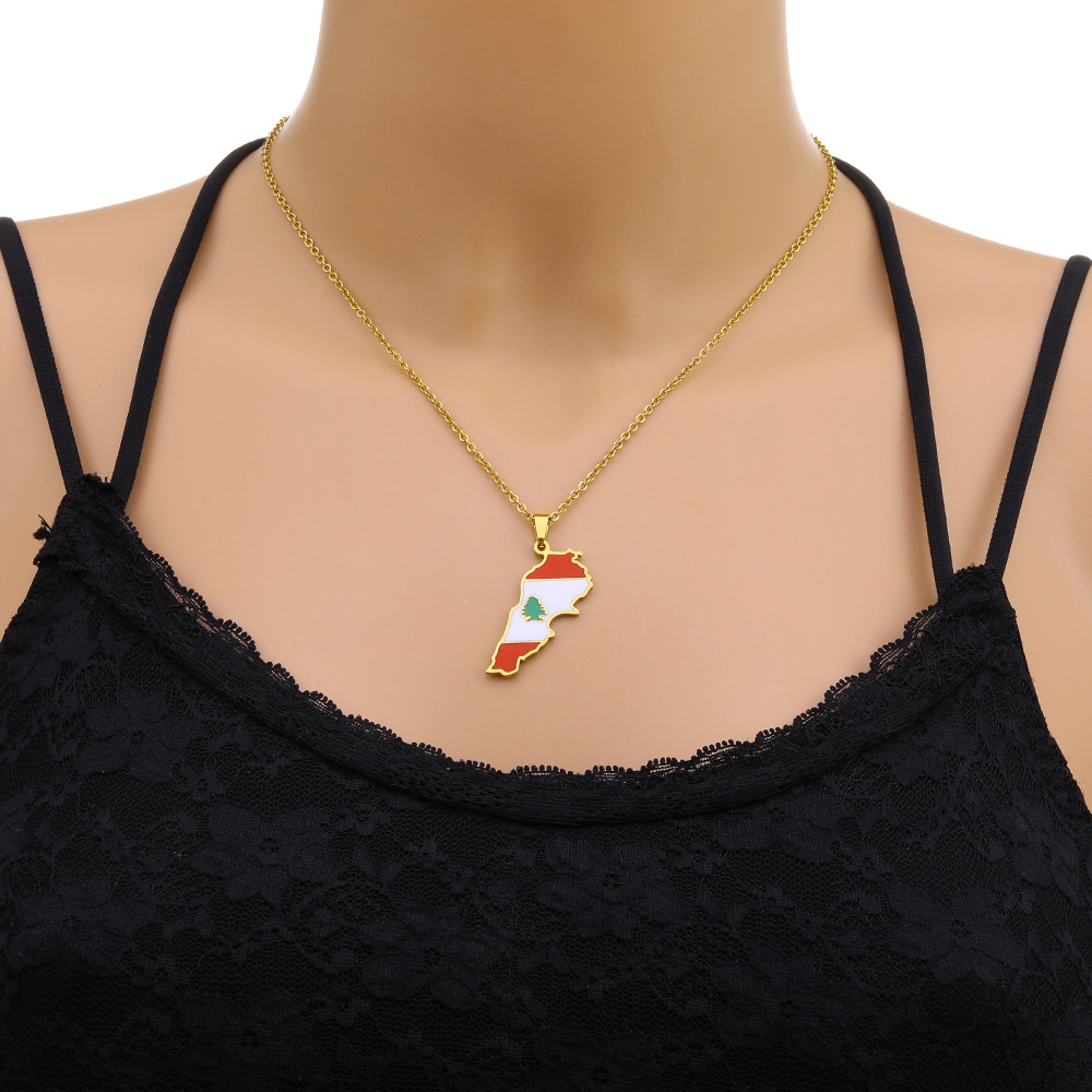 Women Accessories Lebanon - Collier rétro avec pendentif goutte d'huile
