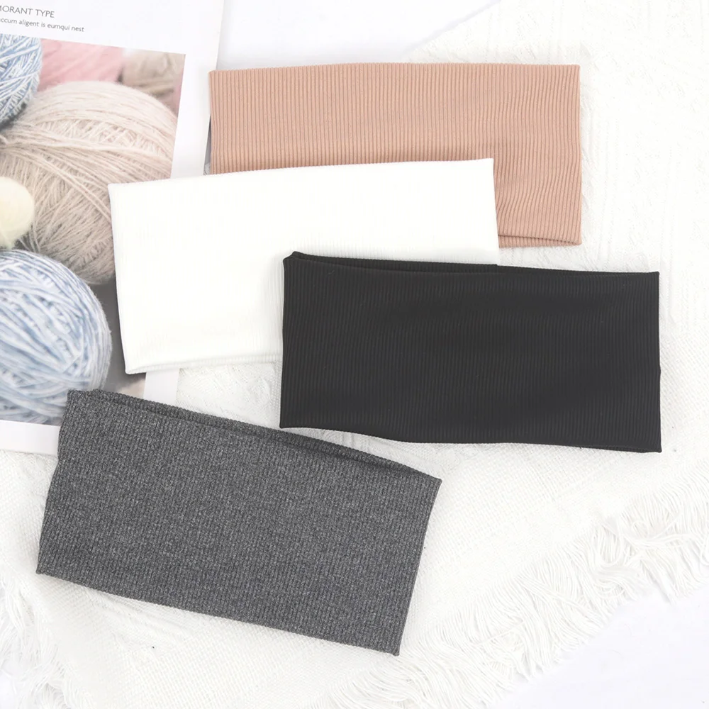 Women'S Running Accessories - Bandeaux larges élastiques couleur unie, Turban,
