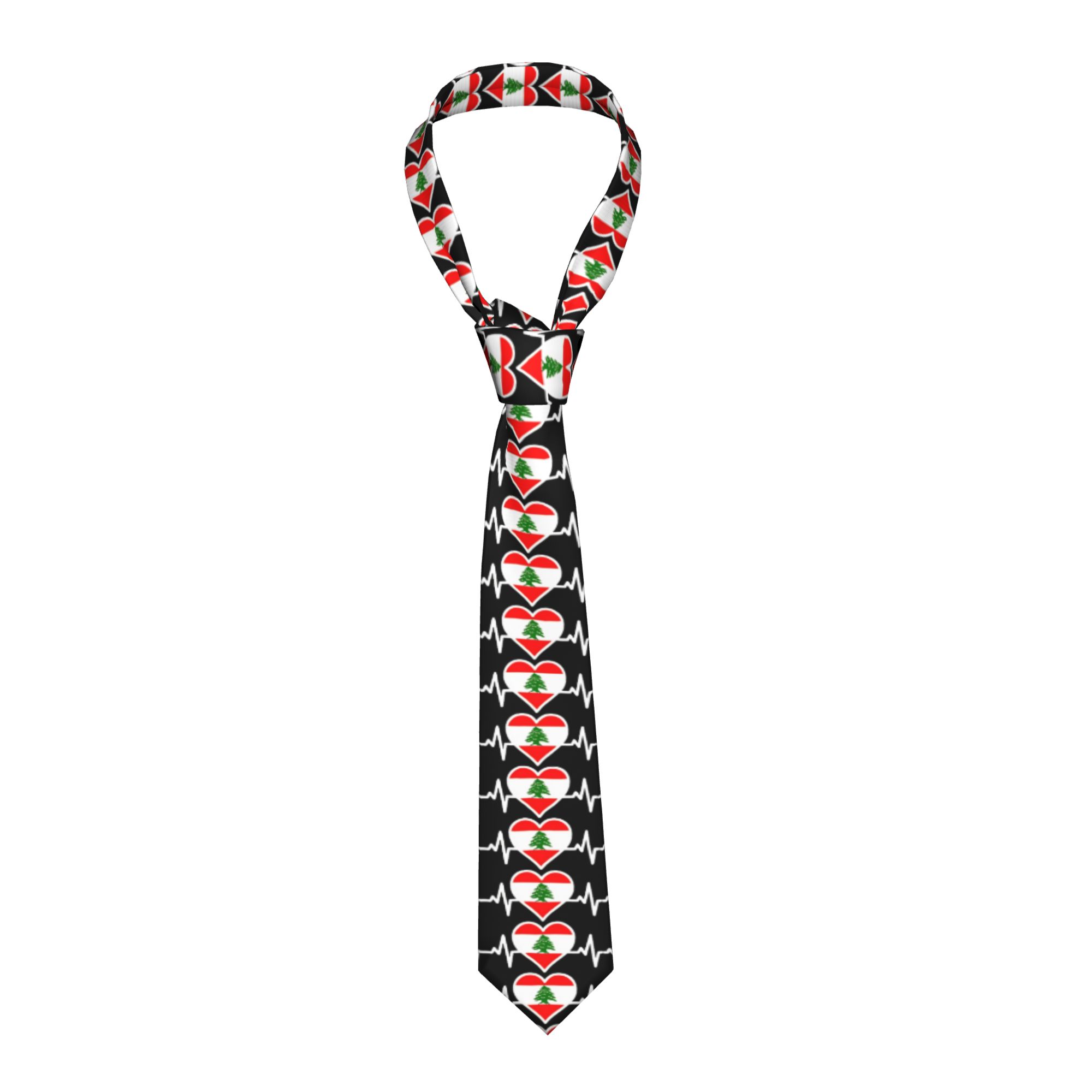 Women Accessories Lebanon - Cravate Cadeau Cœur Battant Drapeau Libanais