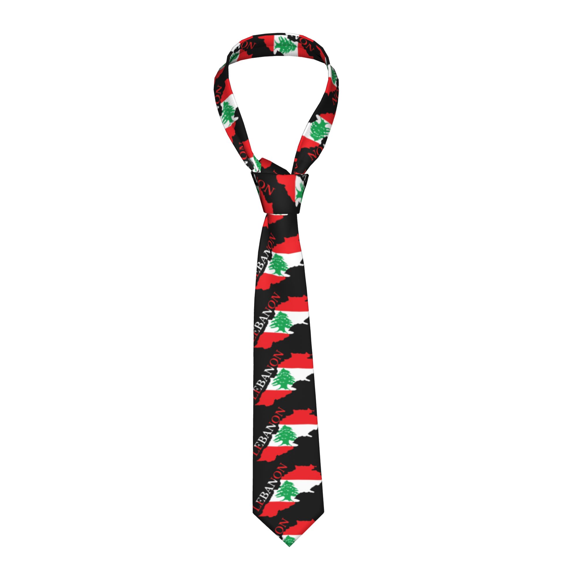 Women Accessories Lebanon - Cravate avec carte du drapeau du
