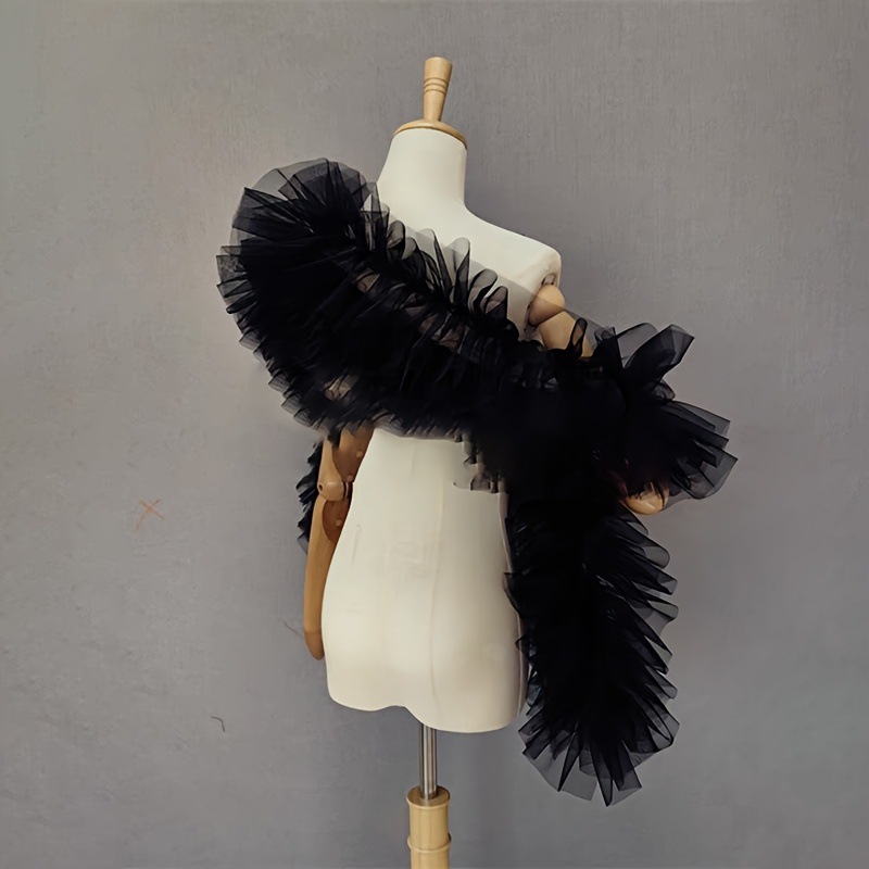 Châle en gaze noire et moelleu - Women Accessories Photos avis et prix