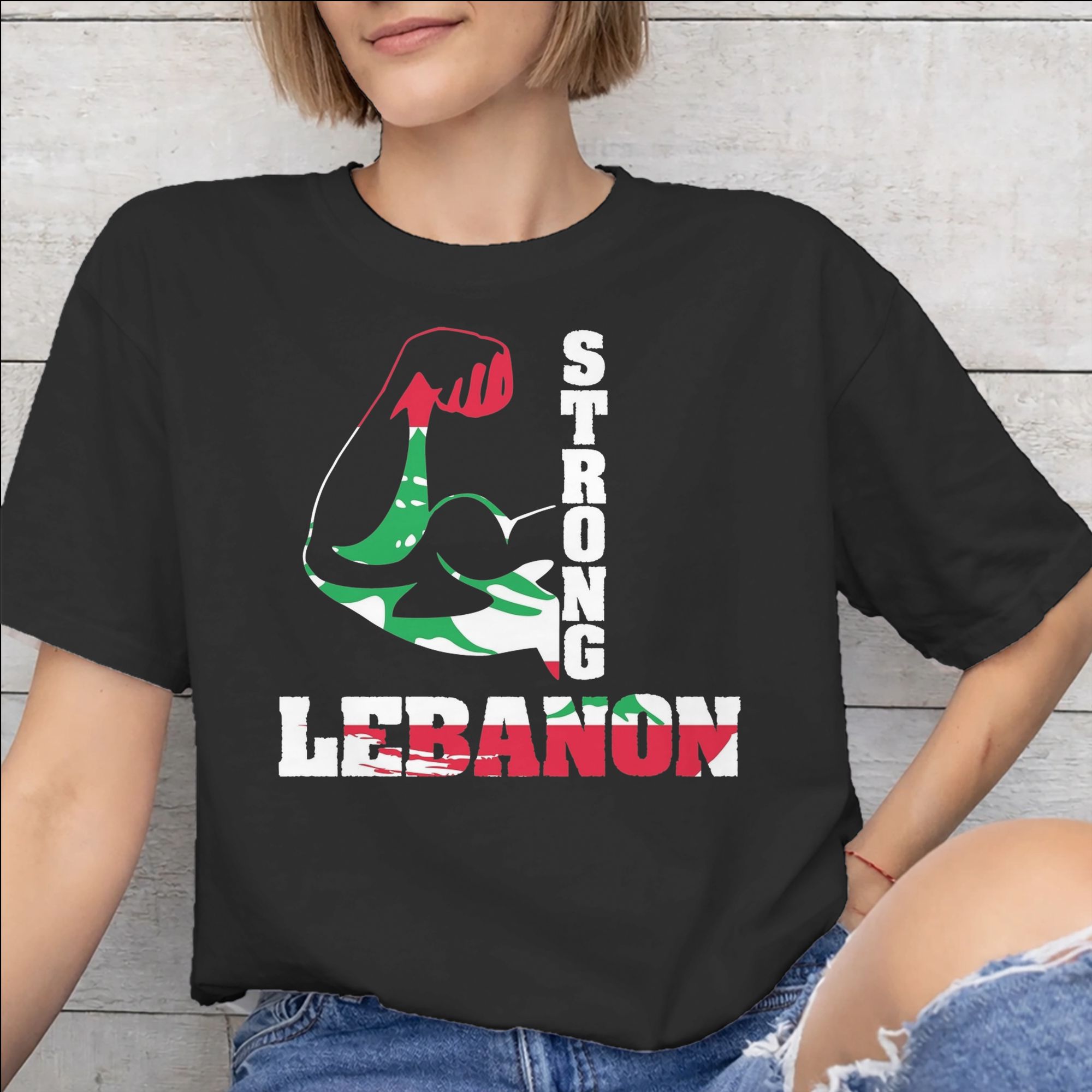 T-shirt en coton avec drapeau  - Women Accessories Lebanon avis et prix
