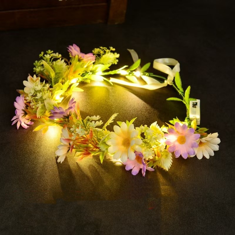 Couronne de fleurs lumineuse à - Women Accessories Photos avis et prix